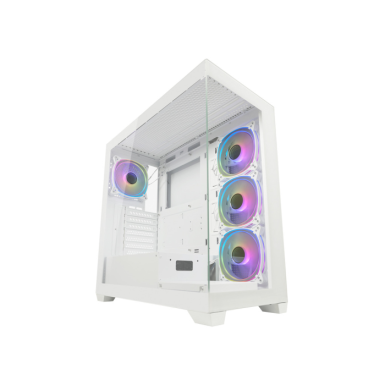 LC-Power Case Gaming 715W Midi-tower, ATX, 4x ARGB fan1x USB-C, 2x USB-A, White