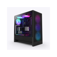 NZXT CASE H5 FLOW BLACK RGB mini-ITX, Micro-ATX, ATX, Mid-tower, 4x fan