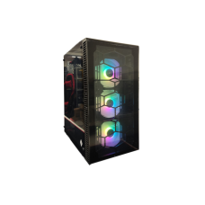 IG-MAX X3805-A06 GIANT GLASScase, E-ATX, 3x12cm RGB fan3xUSB, audio panel