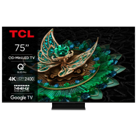 TCL 75 inchC765 QD-Mini LED 4K TVHDR 2400 nits; QLED PRO;ONKYO 2.1ch; 144Hz VRR; Google TV